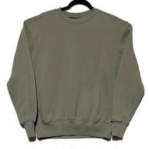 MTA Sport Sweatshirt Mens Medium Army Green Crewneck Casual Pullover Sweater